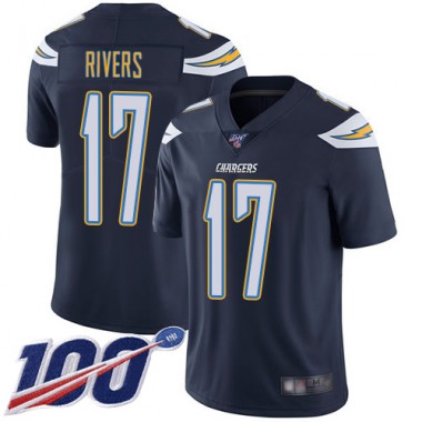 Los Angeles Chargers NFL Football Philip Rivers Navy Blue Jersey Men Limited 17 Home 100th Season Vapor Untouchable